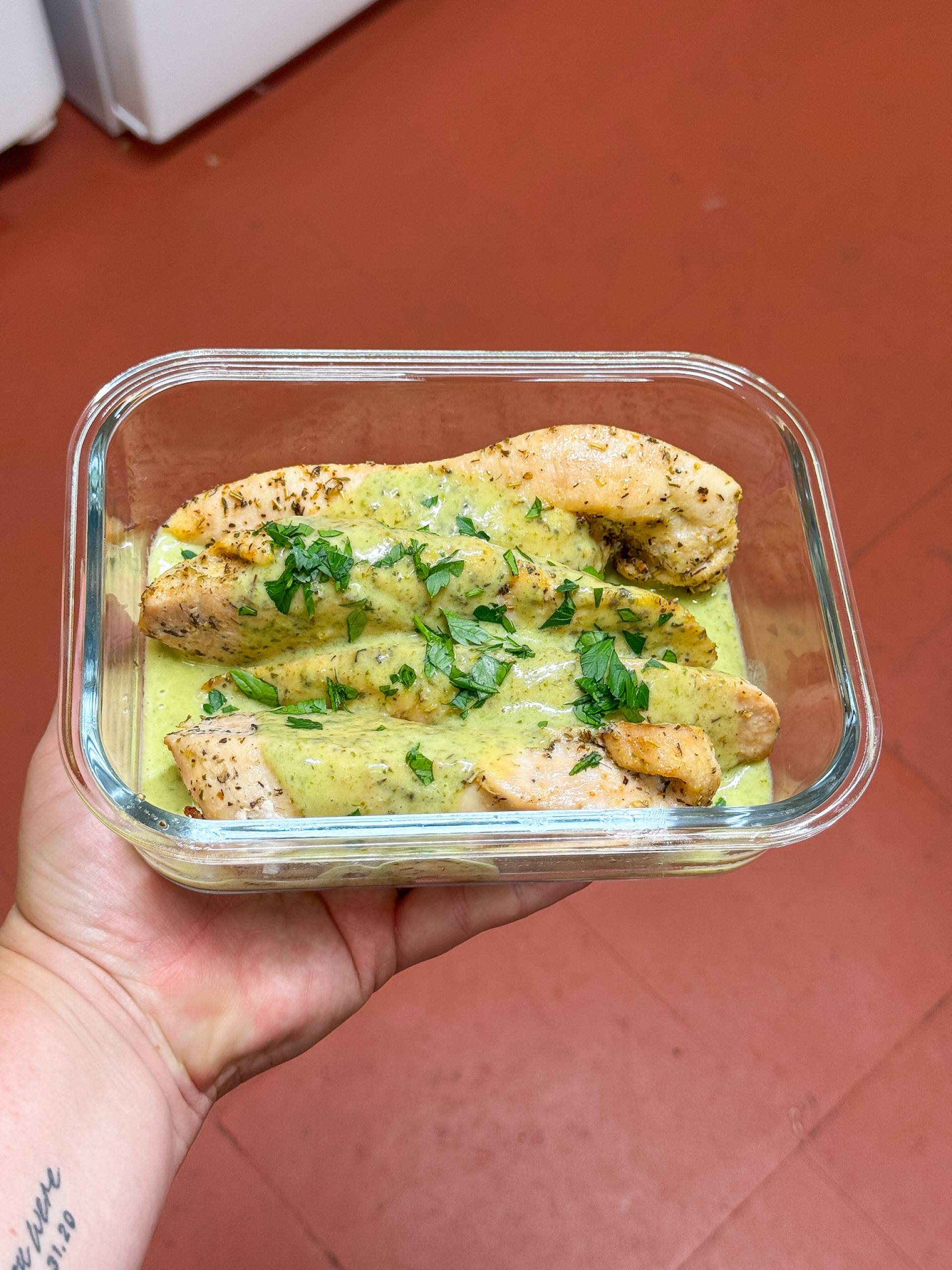 Roasted Chicken with Creamy Herb Sauce