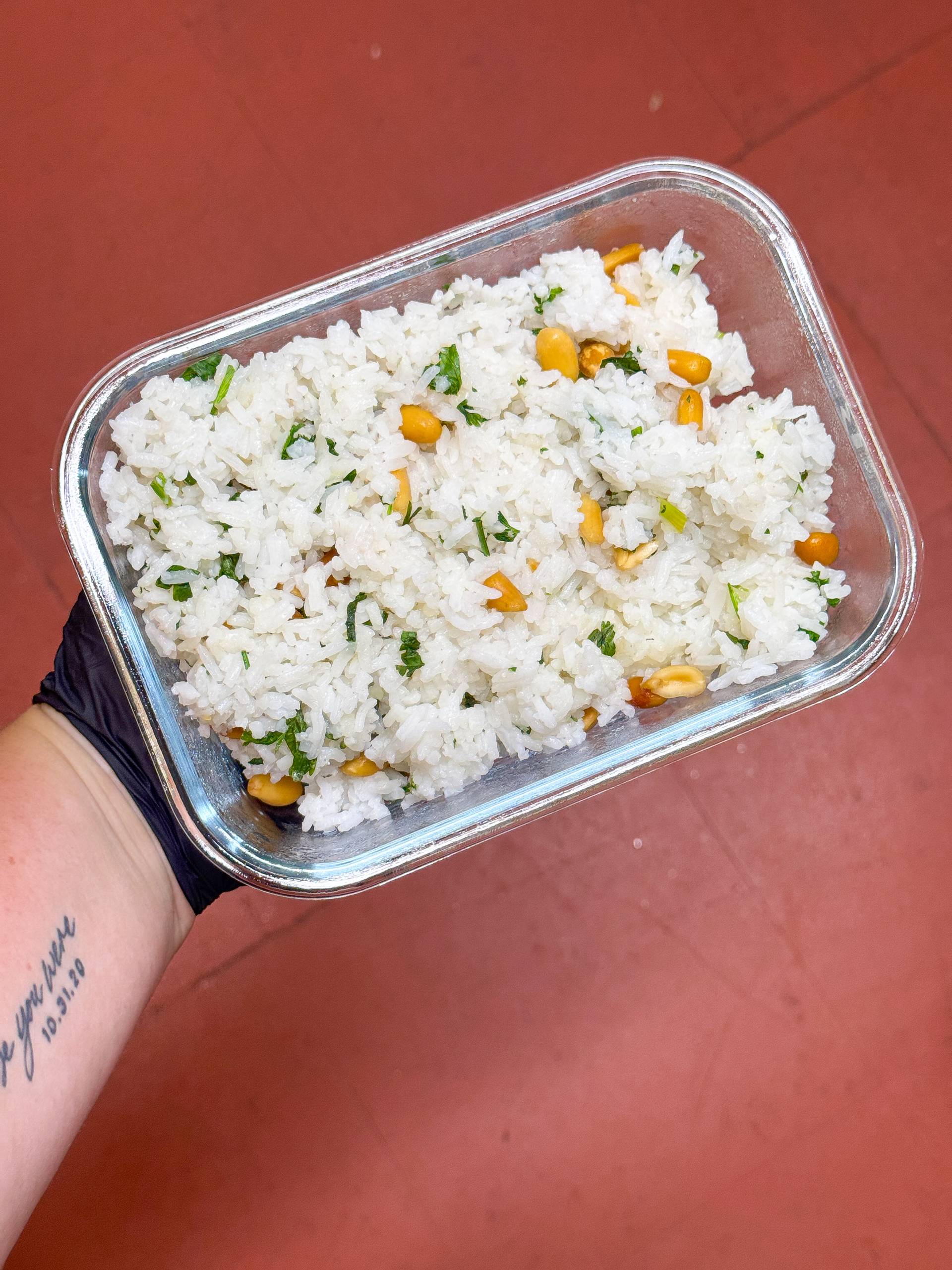 Cilantro Peanut White Rice