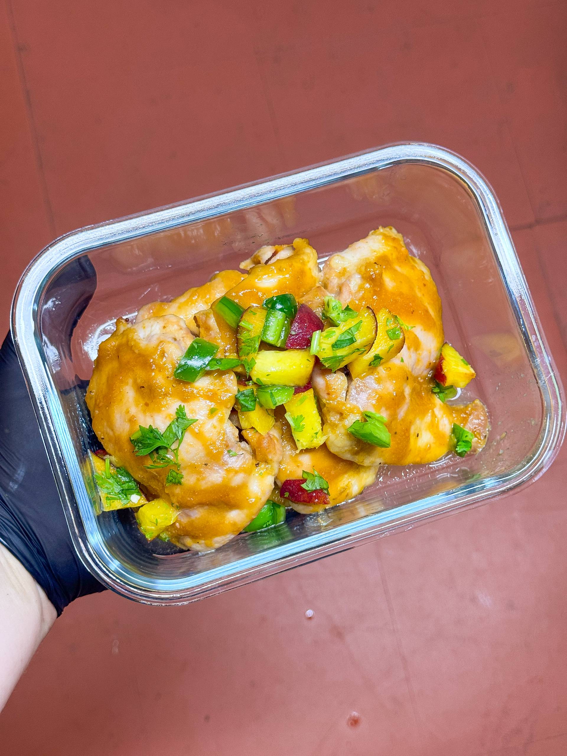Jalapeno Peach Glazed Chicken Thighs