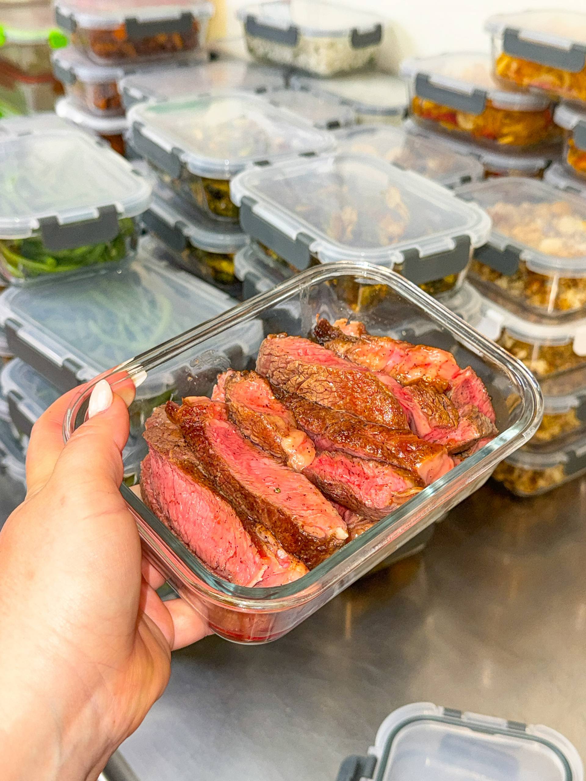 Medium Rare Sliced Steak