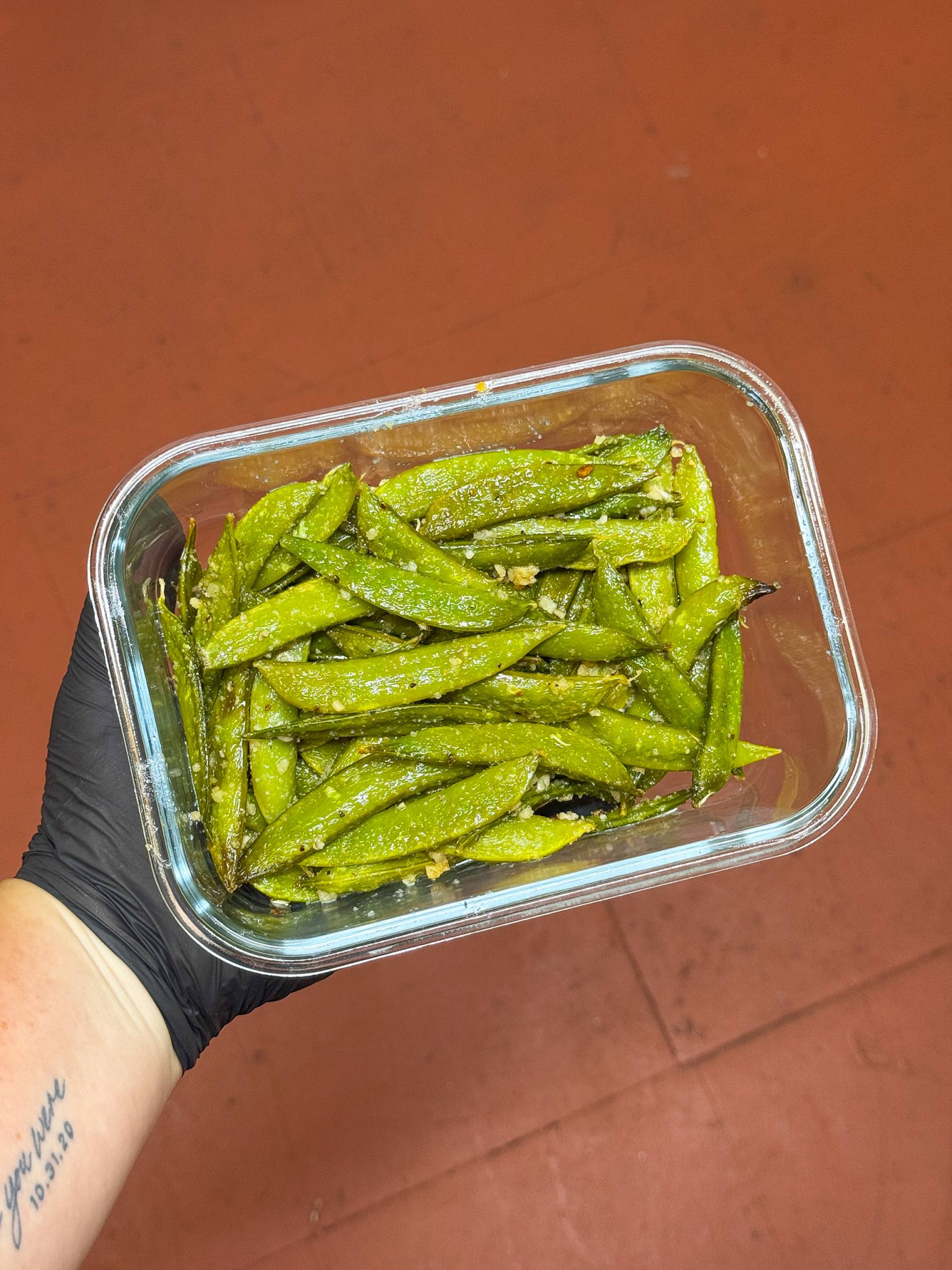 Garlic Roasted Snap Peas