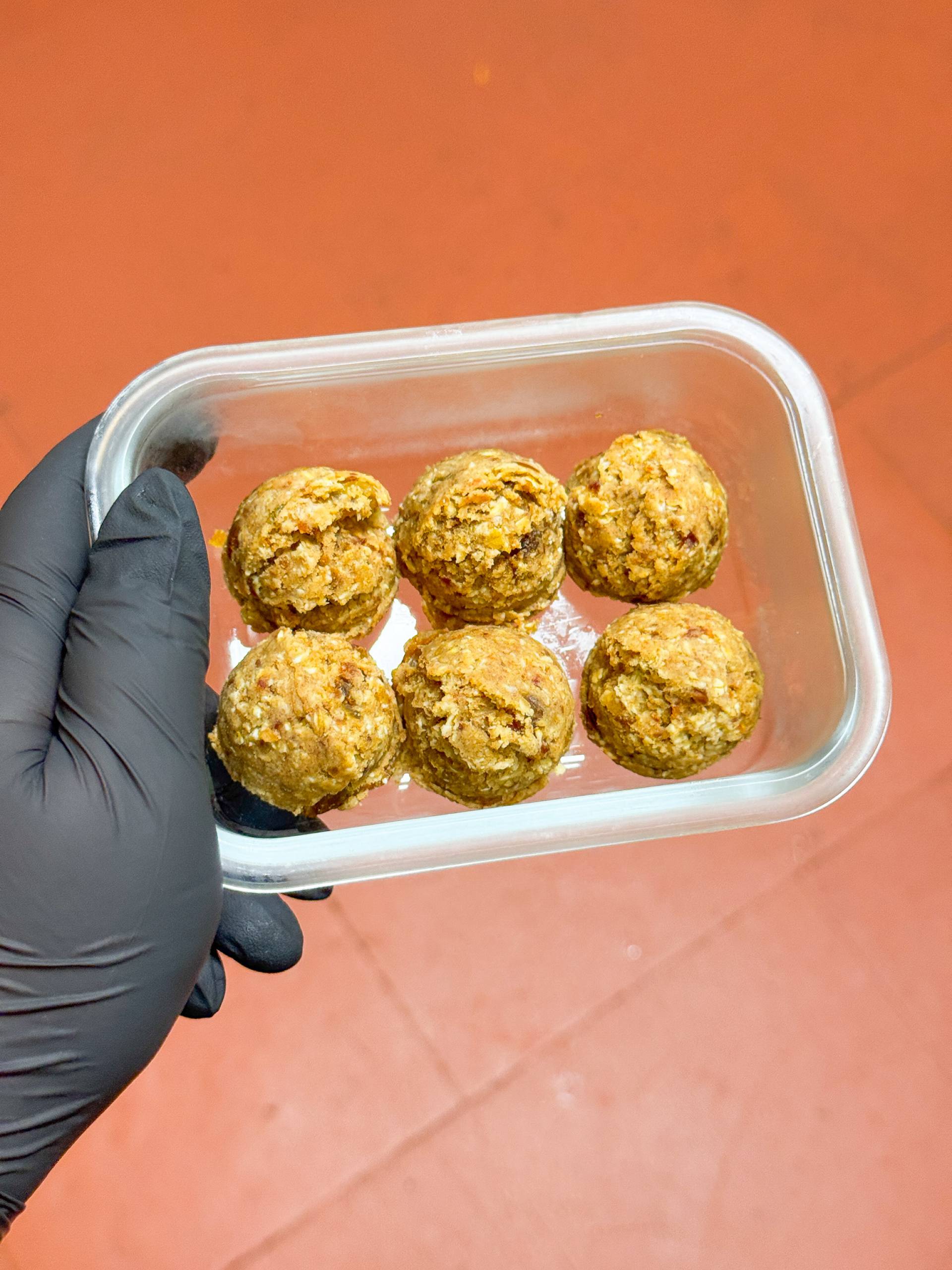 Golden Oatmeal Raisin Protein Balls